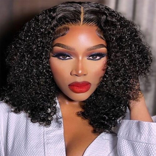 12 Inch Bob Wig Human Hair 220% Density 13x4 Deep Wave Lace Front Wigs Human Hair Curly Wigs for Black Women Short Bob Wigs Wet and Wavy Lace Frontal Wig (Copy)