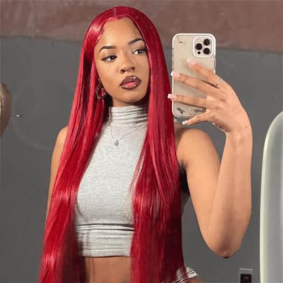 red-straight-wig