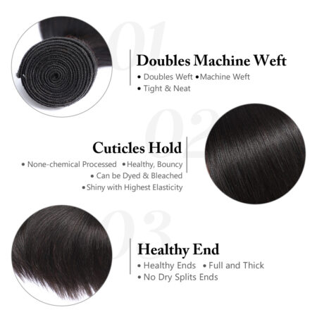 Virgin Straight Human Hair Bundles – 30” to 40” | 100% Unprocessed - Image 3