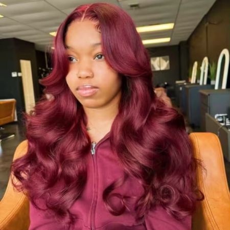 PapaHair Beauty | 99J Burgundy Butterfly Haircuts Wig – 6×5 Wear & Go Glueless - Image 3