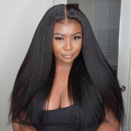 PapaHair Beauty | Pre-cut Lace Wig – Wear & Go Glueless Kinky Straight HD Lace Closure - Image 5