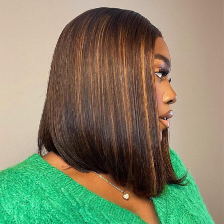 PapaHair Beauty | Wear & Go Highlight Straight Bob Wig – Pre-bleached Knots - Image 3