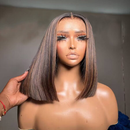 PapaHair Beauty | Wear & Go Highlight Straight Bob Wig – Pre-bleached Knots - Image 5