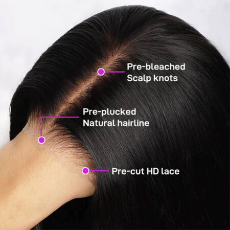 PapaHair Beauty | Wear & Go Highlight Straight Bob Wig – Pre-bleached Knots - Image 6