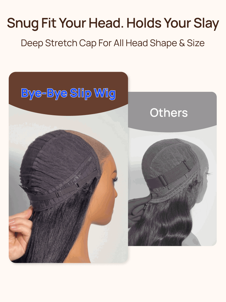PapaHair Beauty | 7x5 No Slip Wig 2.0™ Invisible Knots Water Wave Deep Stretch Cap Wig with Secure Silicone Stand rips Elastic Drawstring