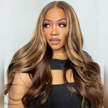 Honey Blonde Balayage Straight-to-Wave Lace Front Wig – 13×4 | 180% Density | 100% Human Hair - Image 2