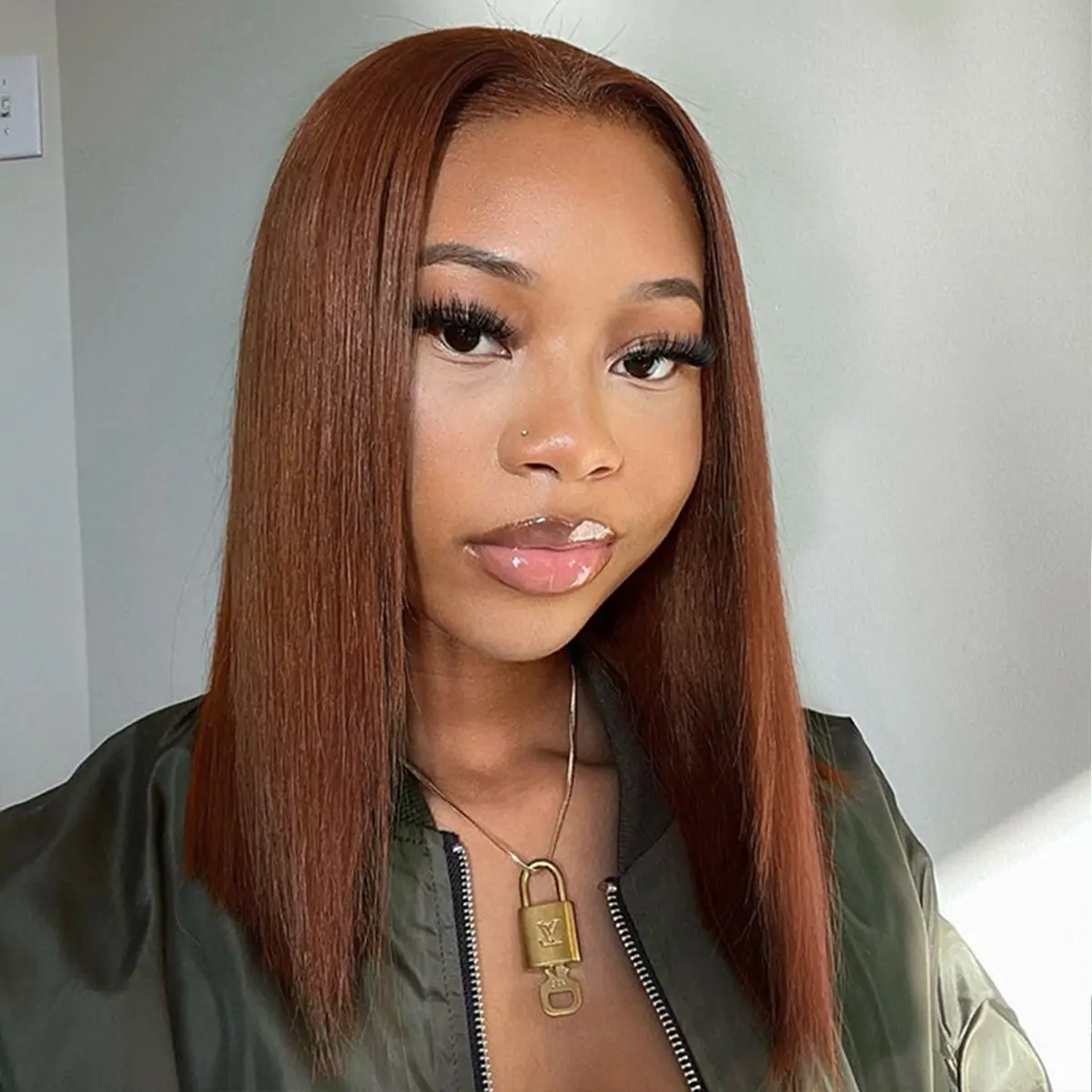 PapaHair Beauty | Copper Brown 6×5 Pre-everything Straight Bob Wig – 180% Density