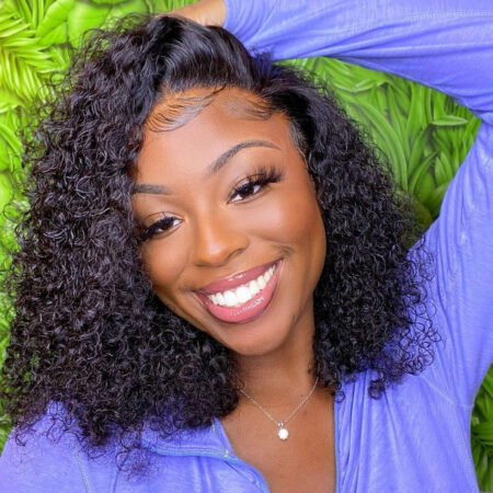 PapaHair Beauty | 13×4 Lace Frontal Deep Curly Short Cut Wig – Side Part Glueless, 180% Density - Image 3