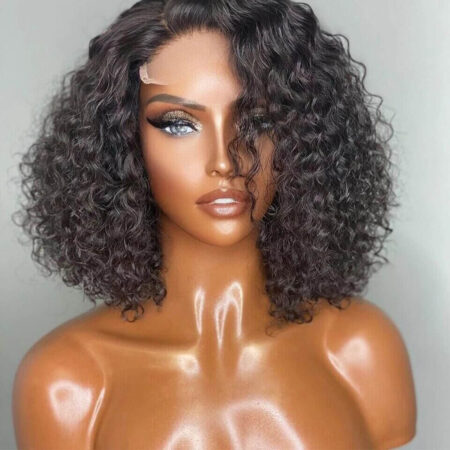 PapaHair Beauty | 13×4 Lace Frontal Deep Curly Short Cut Wig – Side Part Glueless, 180% Density - Image 5