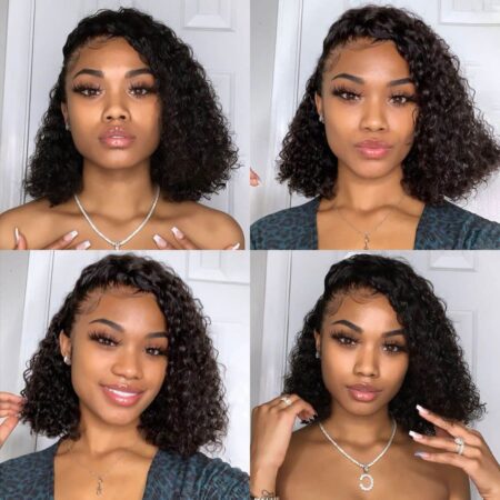 PapaHair Beauty | 13×4 Lace Frontal Deep Curly Short Cut Wig – Side Part Glueless, 180% Density - Image 7