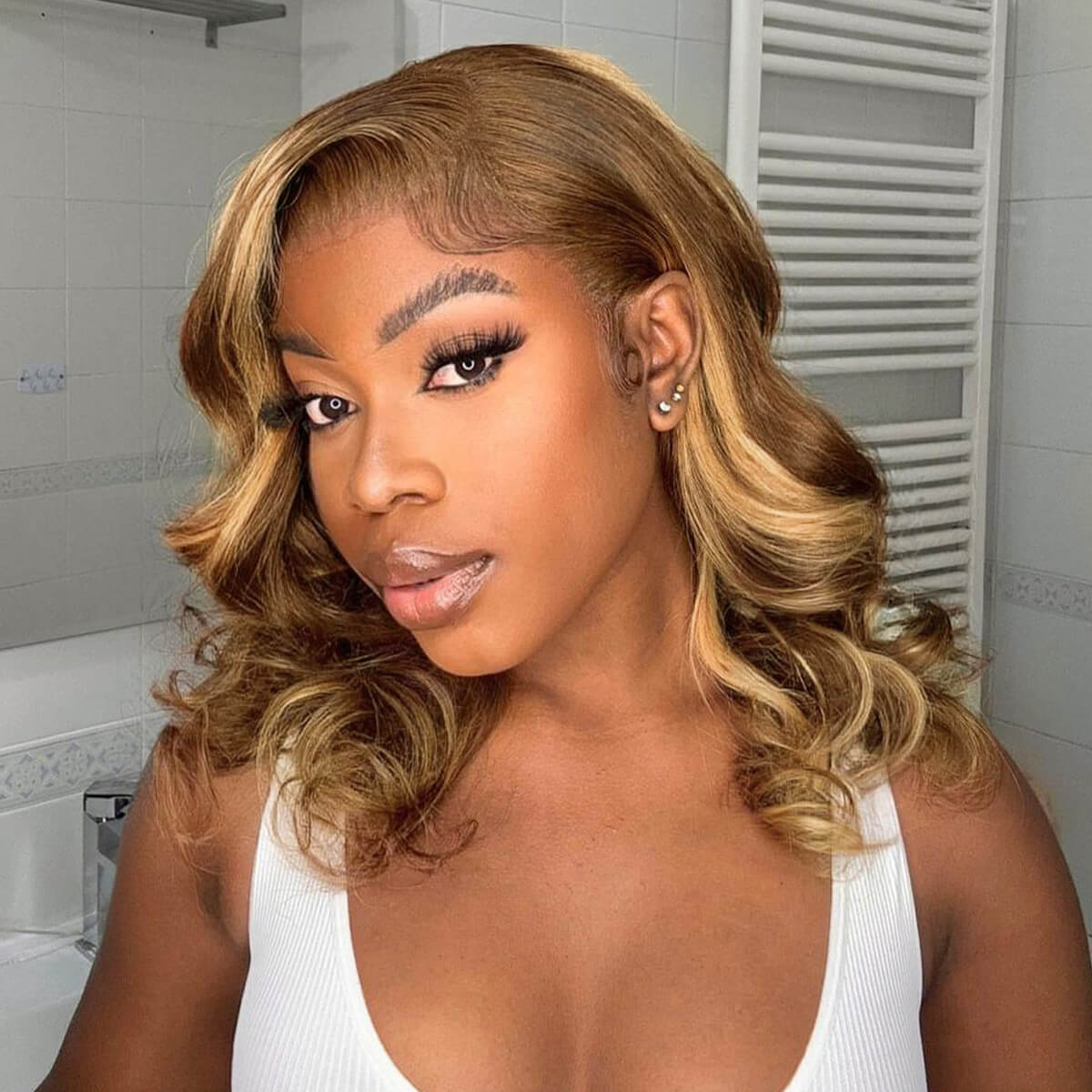 PapaHair Beauty | Glueless Honey Blonde Bob Wig – Loose Body Wave, Pre-cut 6×5 HD Lace, 180% Density, Pre-bleached Knots