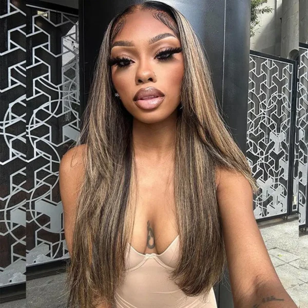 Close-up of 6x5 pre-cut HD lace hairline showing natural blend