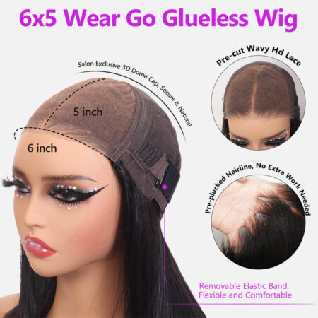 PapaHair Beauty | Honey Blonde Layered Straight Glueless HD Lace Wig – 6×5 | 180% Density - Image 7