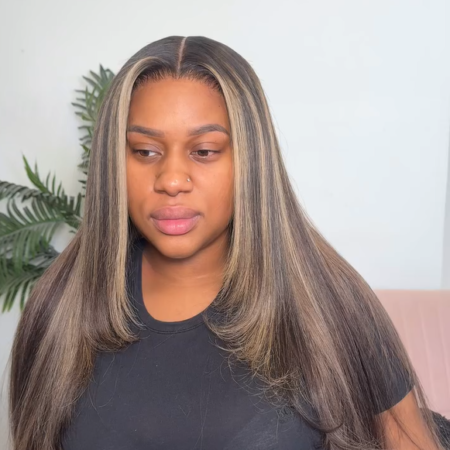 PapaHair Beauty | Honey Blonde Layered Straight Glueless HD Lace Wig – 6×5 | 180% Density - Image 10