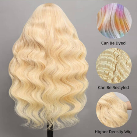 613 Blonde Glueless HD Lace Closure Wig – 6×5 | 180% Density | Brazilian Human Hair - Image 8