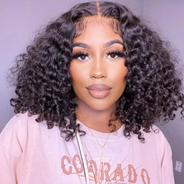 Close-up of 6x5 pre-cut HD lace hairline showing natural wave pattern