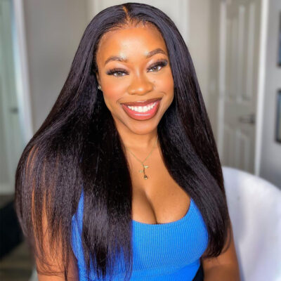 PapaHair Beauty | Kinky Straight Glueless HD Lace Front Wig – 13×4 | 180% Density