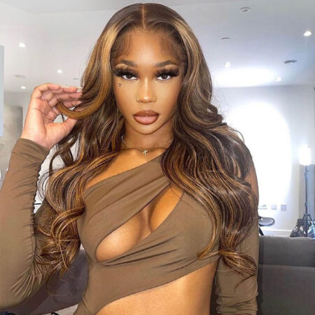 P4/27 Honey Blonde Highlight Straight Glueless HD Lace Wig – 6×5 | 180% Density - Image 2
