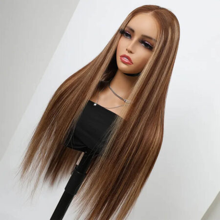 P4/27 Honey Blonde Highlight Straight Glueless HD Lace Wig – 6×5 | 180% Density - Image 5