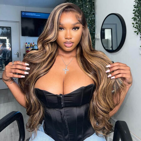 P4/27 Honey Blonde Highlight Straight Glueless HD Lace Wig – 6×5 | 180% Density - Image 4