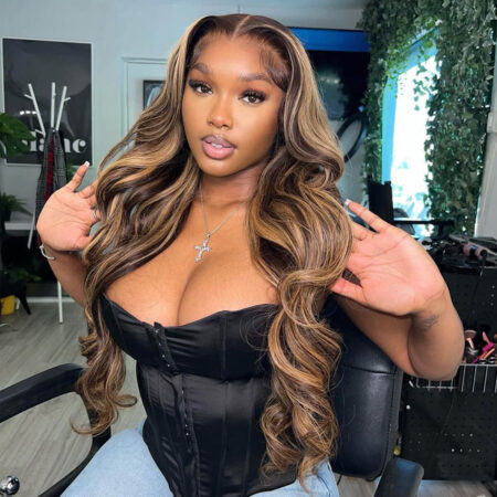 P4/27 Honey Blonde Highlight Straight Glueless HD Lace Wig – 6×5 | 180% Density - Image 6