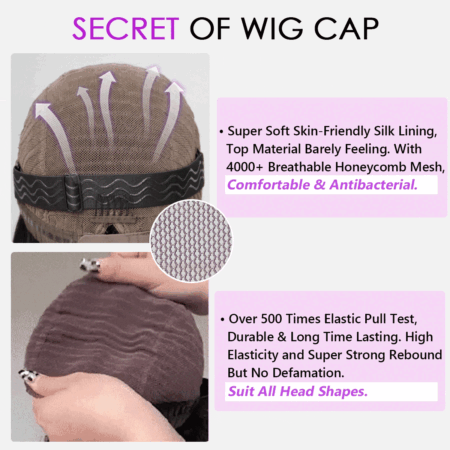 Pre-Braided Straight Glueless HD Lace Wig – 9×6 | Snug Fit | One Size - Image 7