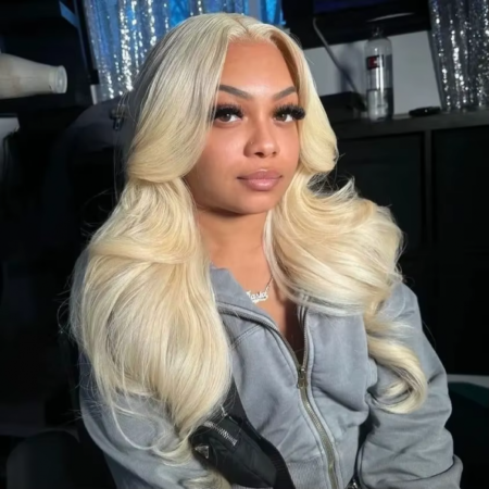 613 Blonde Curtain Bangs Body Wave Glueless HD Lace Wig – 6×5 | 180% Density - Image 12