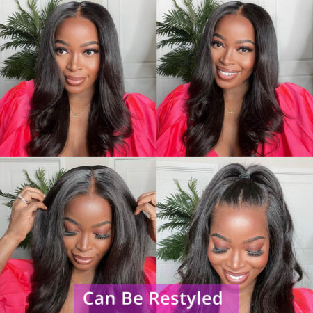 PapaHair Beauty | Kinky Straight Glueless HD Lace Wig – 6×5 | Pre-Bleached Knots | 250% Density - Image 3