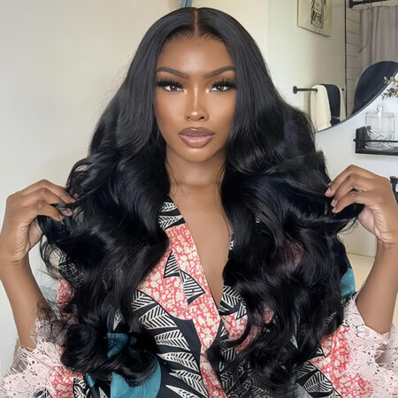 PapaHair Beauty | Body Wave Glueless HD Lace Frontal Wig – Available in 13×4 or 13×6, Pre-everything™ Human Hair Wigs, 250% Density - Image 11