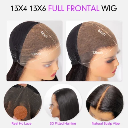 PapaHair Beauty | Body Wave Glueless HD Lace Frontal Wig – Available in 13×4 or 13×6, Pre-everything™ Human Hair Wigs, 250% Density - Image 6