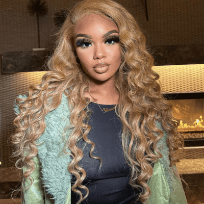 PapaHair Beauty | Loose Deep Honey Blonde 13×4 HD Lace Frontal Wig
