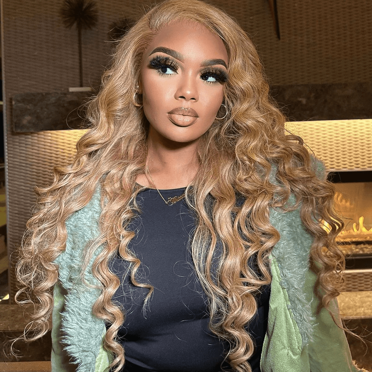 PapaHair Beauty | Loose Deep Honey Blonde 13×4 HD Lace Frontal Wig