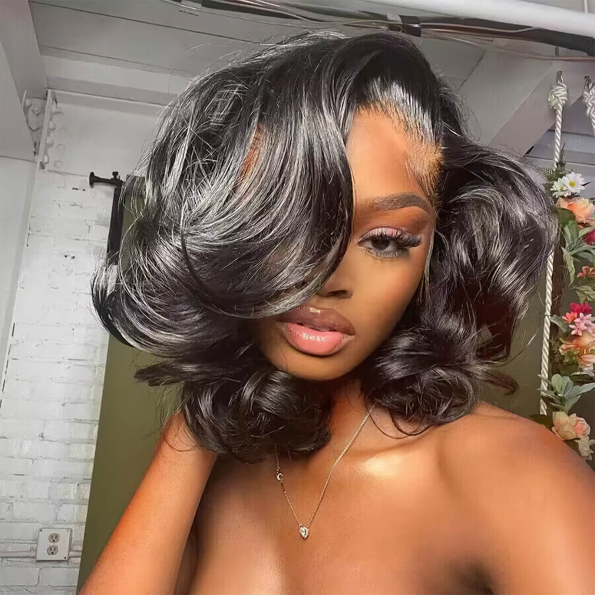 PapaHair Beauty | 6×5 Pre-cut Lace Wear & Go Wig – Highlight Short Cut Loose Body Wave Wig with Pre-plucked Hairline