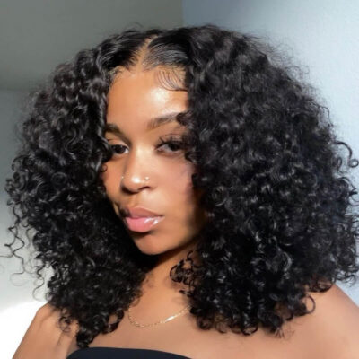 Glueless HD Lace Frontal Wigs – 6×5 / 13×4 Bouncy Deep Curly Hair, 180% Density