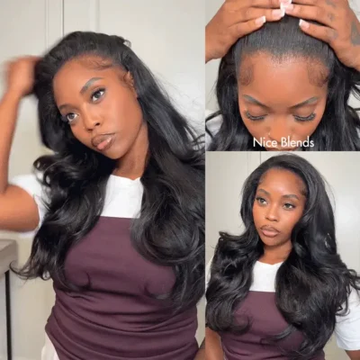 Pre-Layered Yaki Body Half Wig – Flip Over Quick Weave Glueless Install, 100% Natural Hairline
