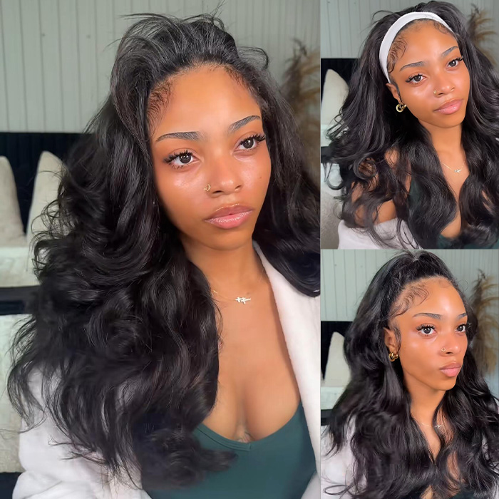 Pre-Layered Yaki Body Half Wig – Flip Over Quick Weave Glueless Install, 100% Natural Hairline