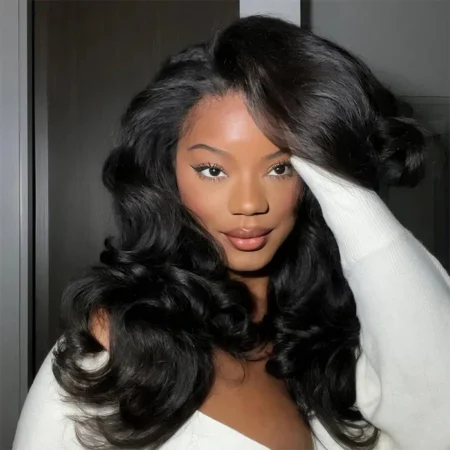 Pre-Layered Yaki Body Half Wig – Flip Over Quick Weave Glueless Install, 100% Natural Hairline - Image 4