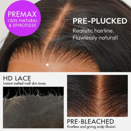 6×5 / 13×6 V-Shaped Pull Go Drawstring Glueless Wig - Image 7