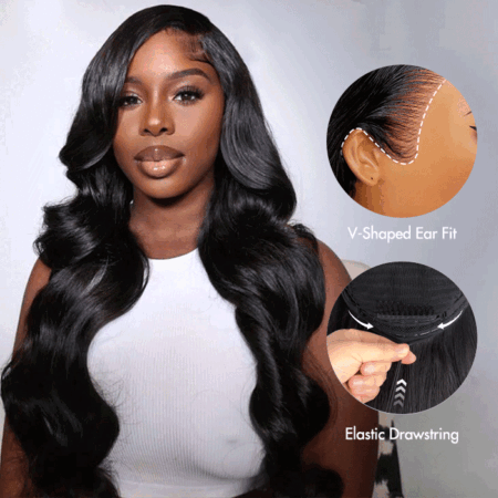 6×5 / 13×6 V-Shaped Pull Go Drawstring Glueless Wig - Image 2