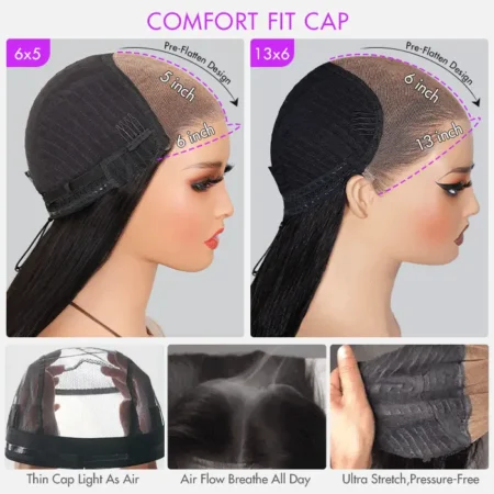 6×5 / 13×6 V-Shaped Pull Go Drawstring Glueless Wig - Image 8