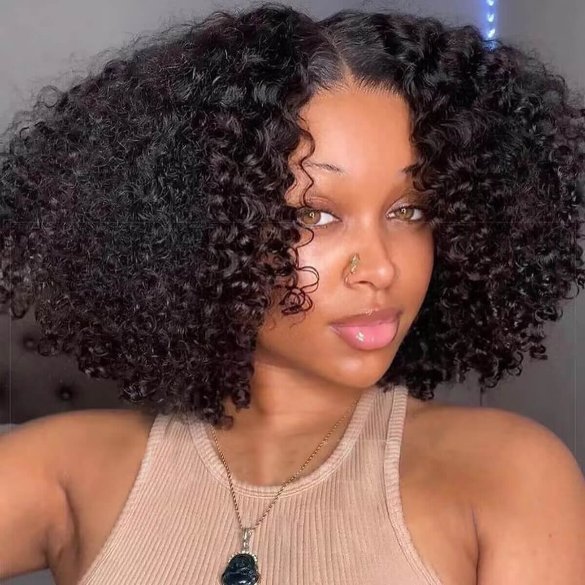 PapaHair Beauty | Kinky Curly Short Bob Wig 6×5 Pre-cut Hd Lace Wear Go Glueless Wig 180% Density