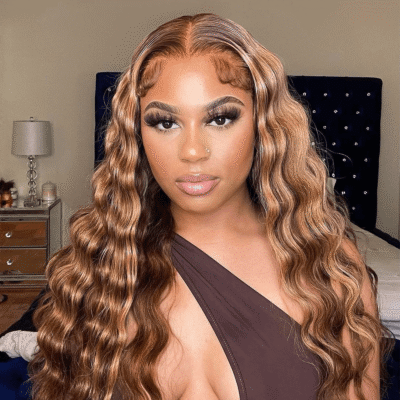 Honey Blonde Loose Deep Wave Wig – 13×4 Glueless Frontal