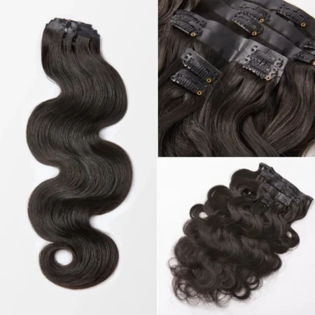 Soft Body Wave Seamless Clip-In Extensions – Invisible Edge | 100% Human Hair - Image 2