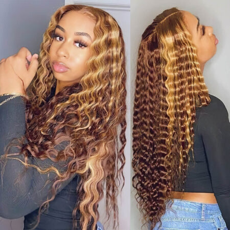 Honey Blonde Loose Deep Wave Wig – 13×4 Glueless Frontal - Image 7