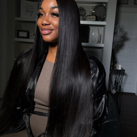 PapaHair Beauty | Pull-N-Go 13×6 Straight Glueless Full Frontal HD Lace Wig - Image 14