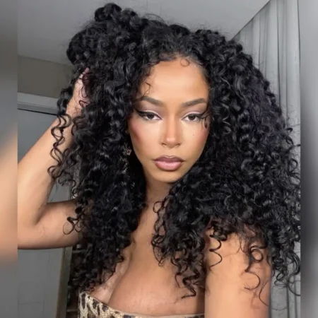 PapaHair Beauty | Super Double Drawn Deep Curly 6×5 Pre-cut Lace Pull Go Glueless Wig – 250% Density - Image 4