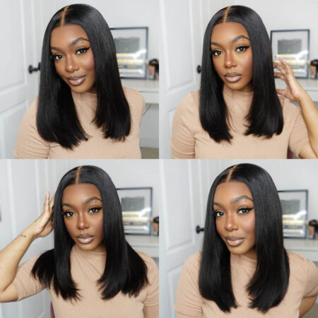 PapaHair Beauty | Super Double Drawn Straight Glueless Wig – Shoulder Length, 6×5 Pre-cut Lace, Ready To Go - Image 4