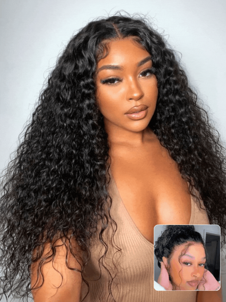 PapaHair Beauty | 7x5 No Slip Wig Invisible Knots Water Wave BlendAway HD Glueless Lace Wig Put On and Go