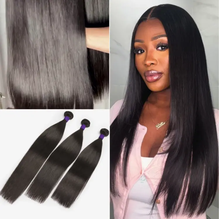 Brazilian Virgin Human Hair – Straight or Body Wave | 1 Bundle or 3 Bundles | 100% Unprocessed