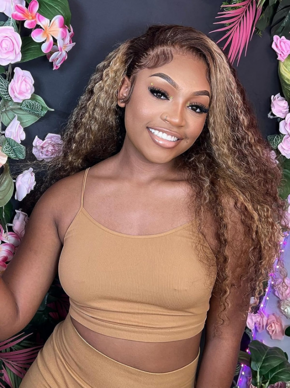 Honey Blonde Balayage Curly Lace Closure / HD Lace Front Wig – 6×5 | 180% Density | 100% Human Hair